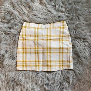 White and yellow striped skirt. Never worn